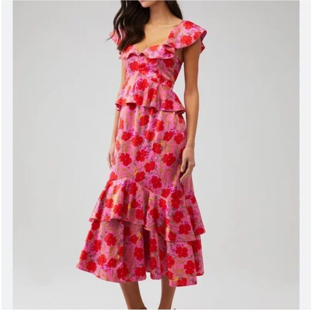 Show Me Your Mumu Reese Ruffle Floral Dress